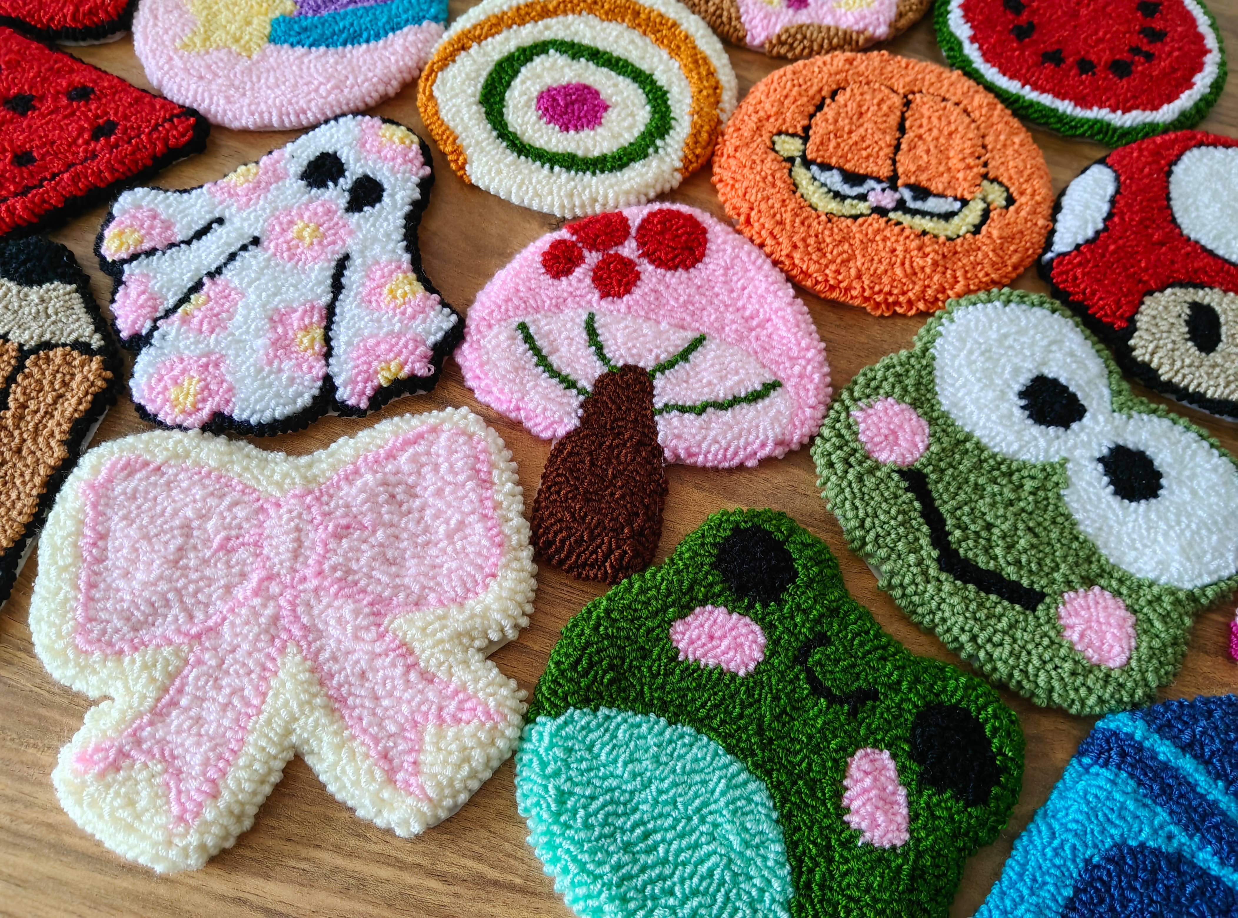 despinacrafting - Vendita all'ingrosso Sottobicchiere - Sottobicchieri Punch Needle fatti a mano, portatazze per caffè, accessori da tavola13