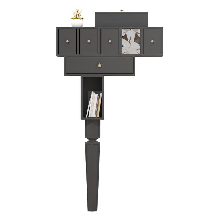 Onn Studio By Merit Home - Vente Console - Console à une jambe avec 5 tiroirs - meuble d'artisanat18