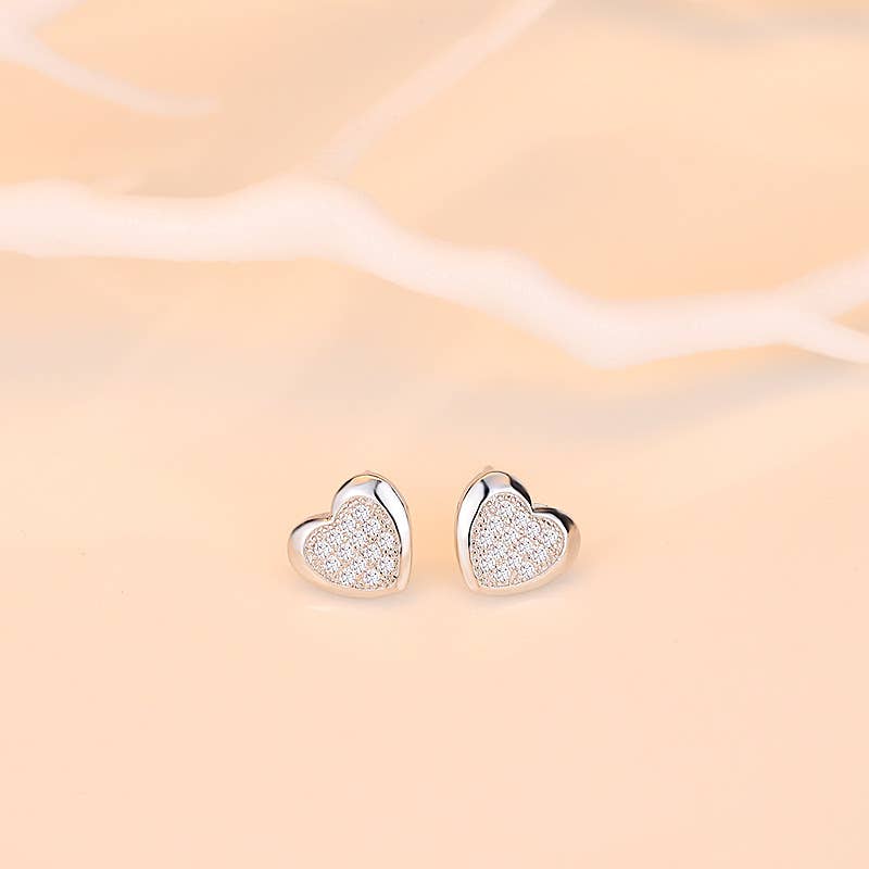 Gemscape UK – Großhandel Ohrstecker – Voll besetzter Liebesohrring aus Sterlingsilber0