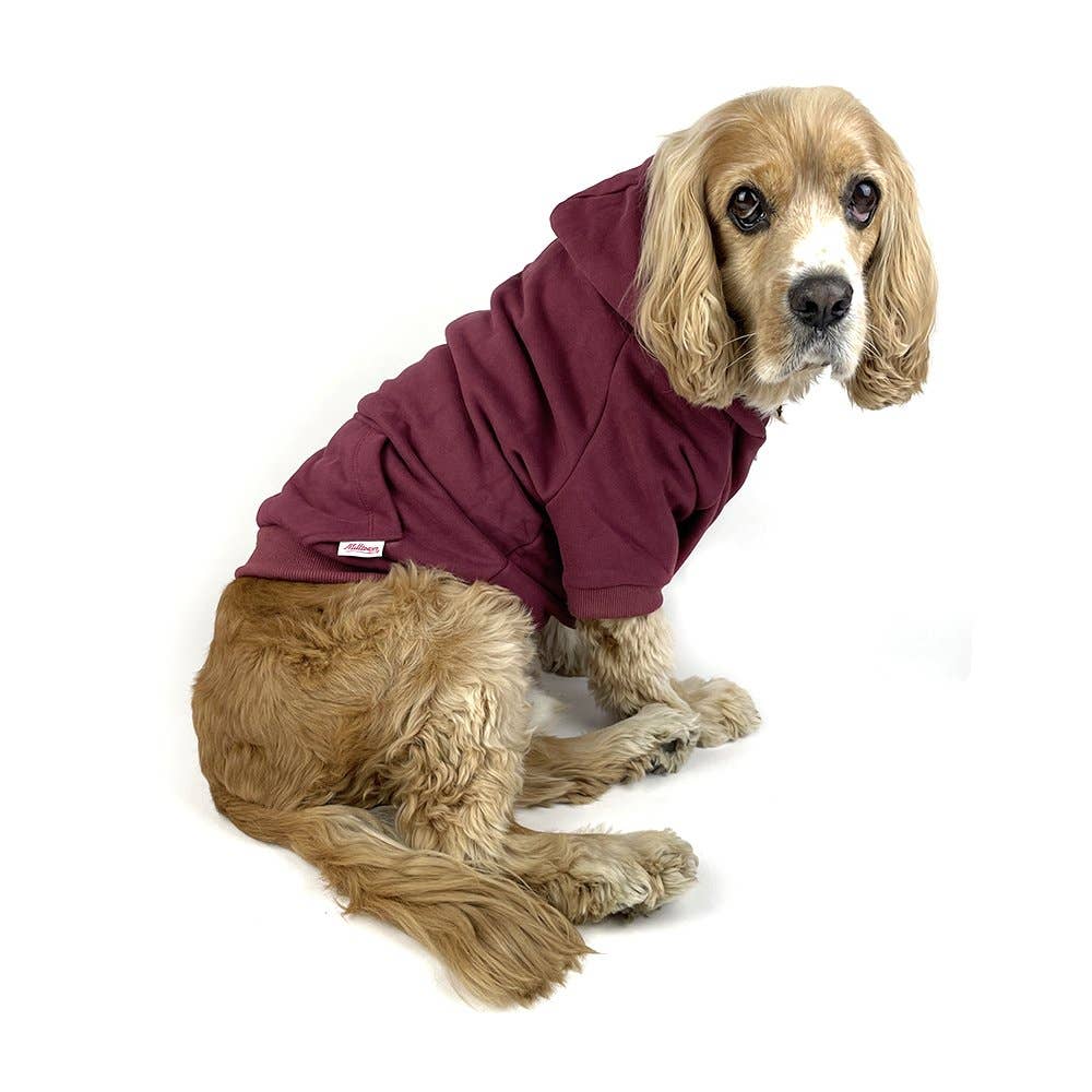 Milltown Brand - Wholesale Pet Hoodie - Dog - Zip Up Dog Hoodie  - Burgundy2