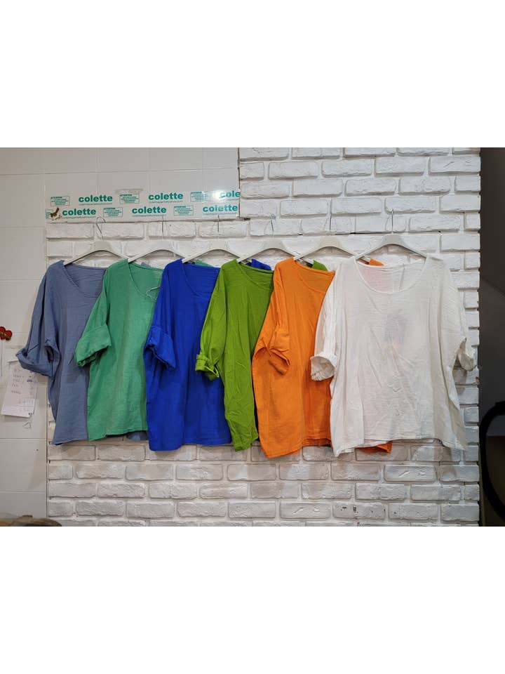 la maison des fibres naturelles – wholesale T-shirt – women's – t-shirts 1101 + SIZE60%cotton 40%linen4