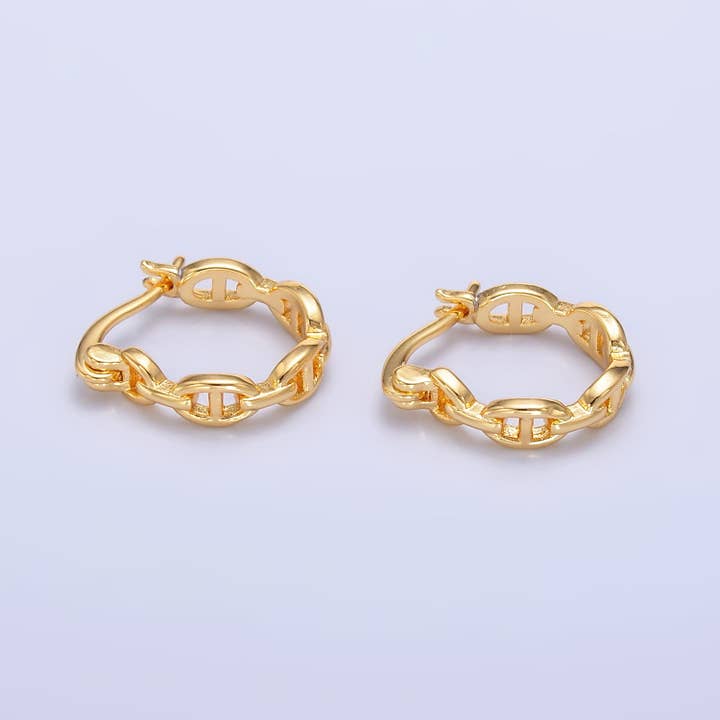 Gold Dainty Gold Mariner Huggies EA-0133 for wholesale by Simply Jewels