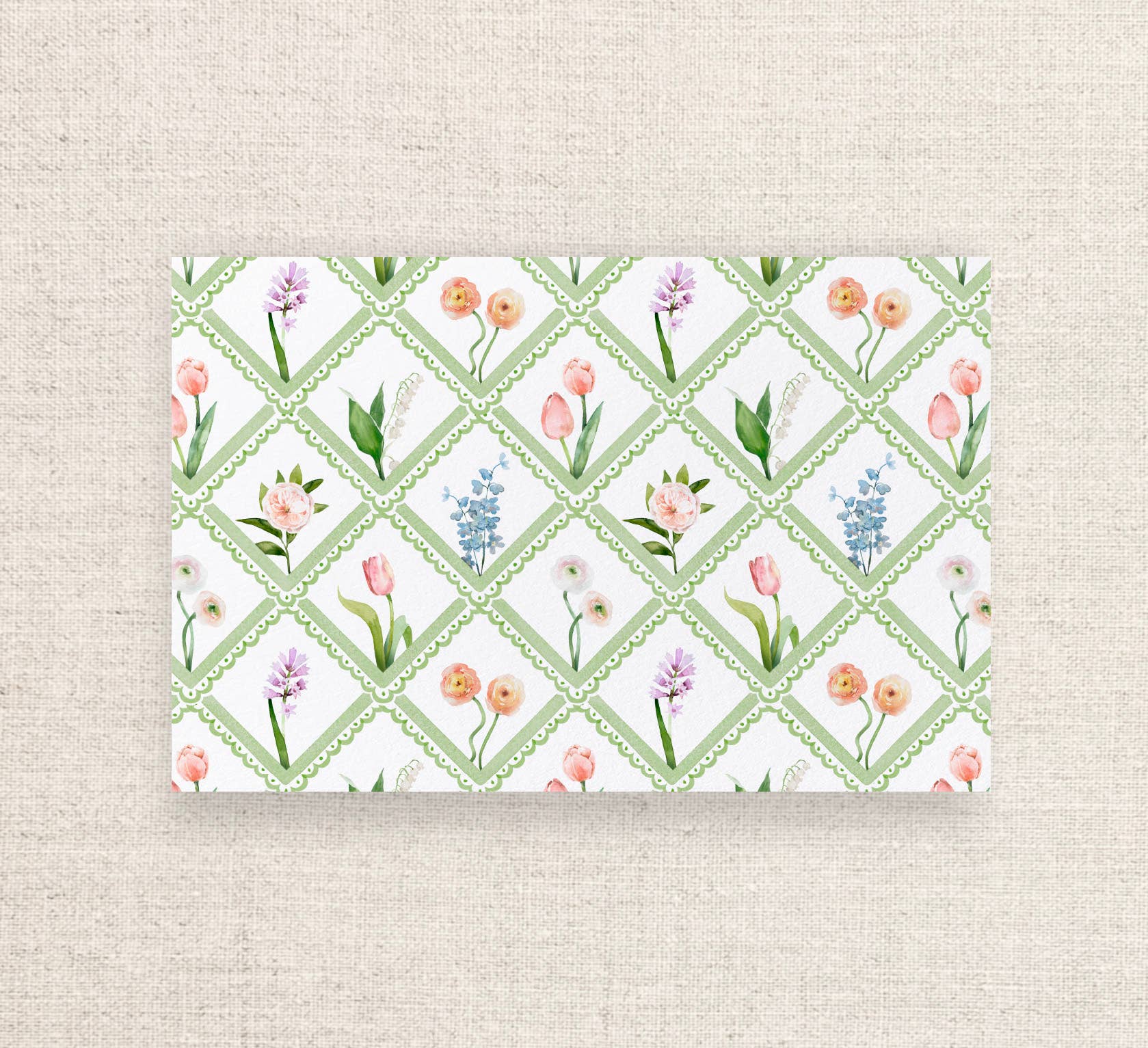 Ellen Davis Creative - Wholesale Disposable Placemat - Spring Trellis Paper Placemats | Set of 241