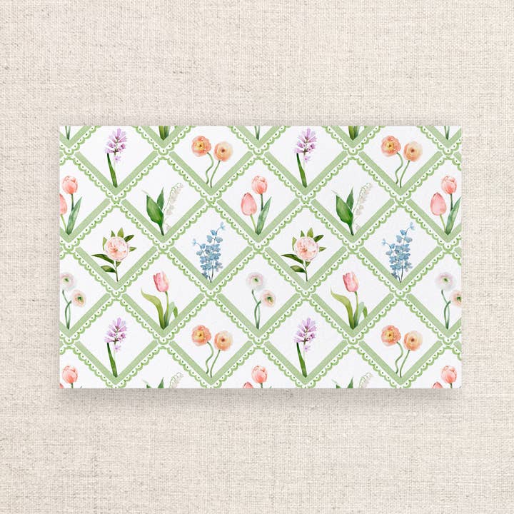 Ellen Davis Creative - Wholesale Disposable Placemat - Spring Trellis Paper Placemats | Set of 241