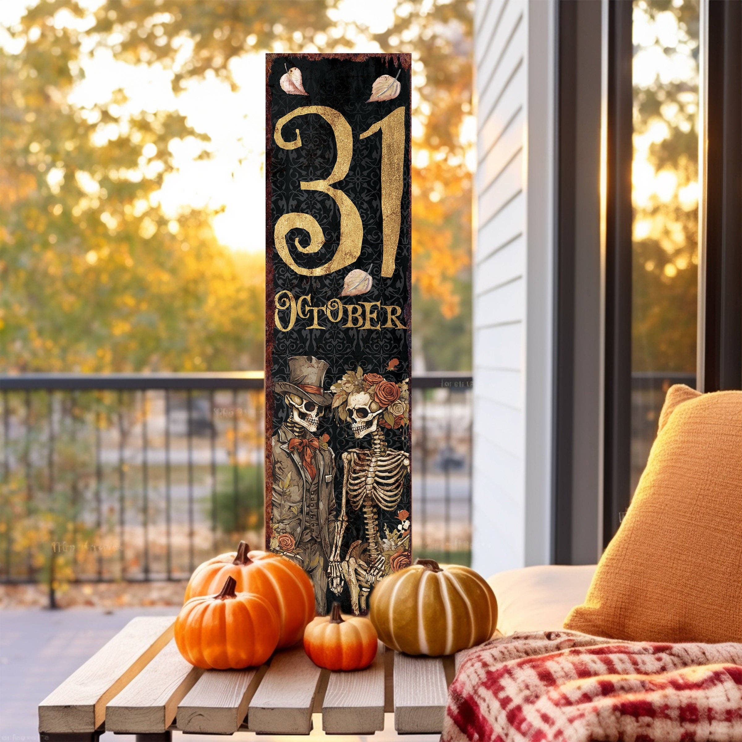 TX USA Corporation - Wholesale Sign - Rustic Farmhouse Halloween Porch Sign | Durable Outdoor October 31st Decor5