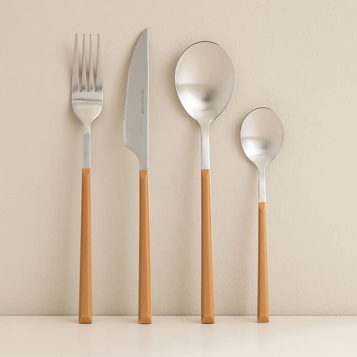 Colorama 24 piece hazelnut stainless steel cutlery set and other Purchase Wholesale fork. Free Returns & Net 60 Terms on Faire trending on Faire.