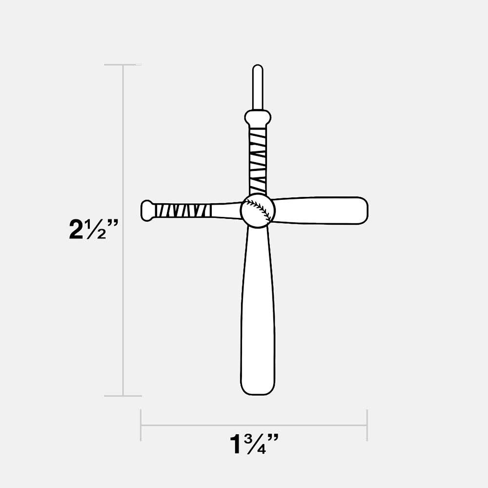 Silver Baseball Bat Pendant with Chain Necklace - Stainless Steel for wholesale on Faire6