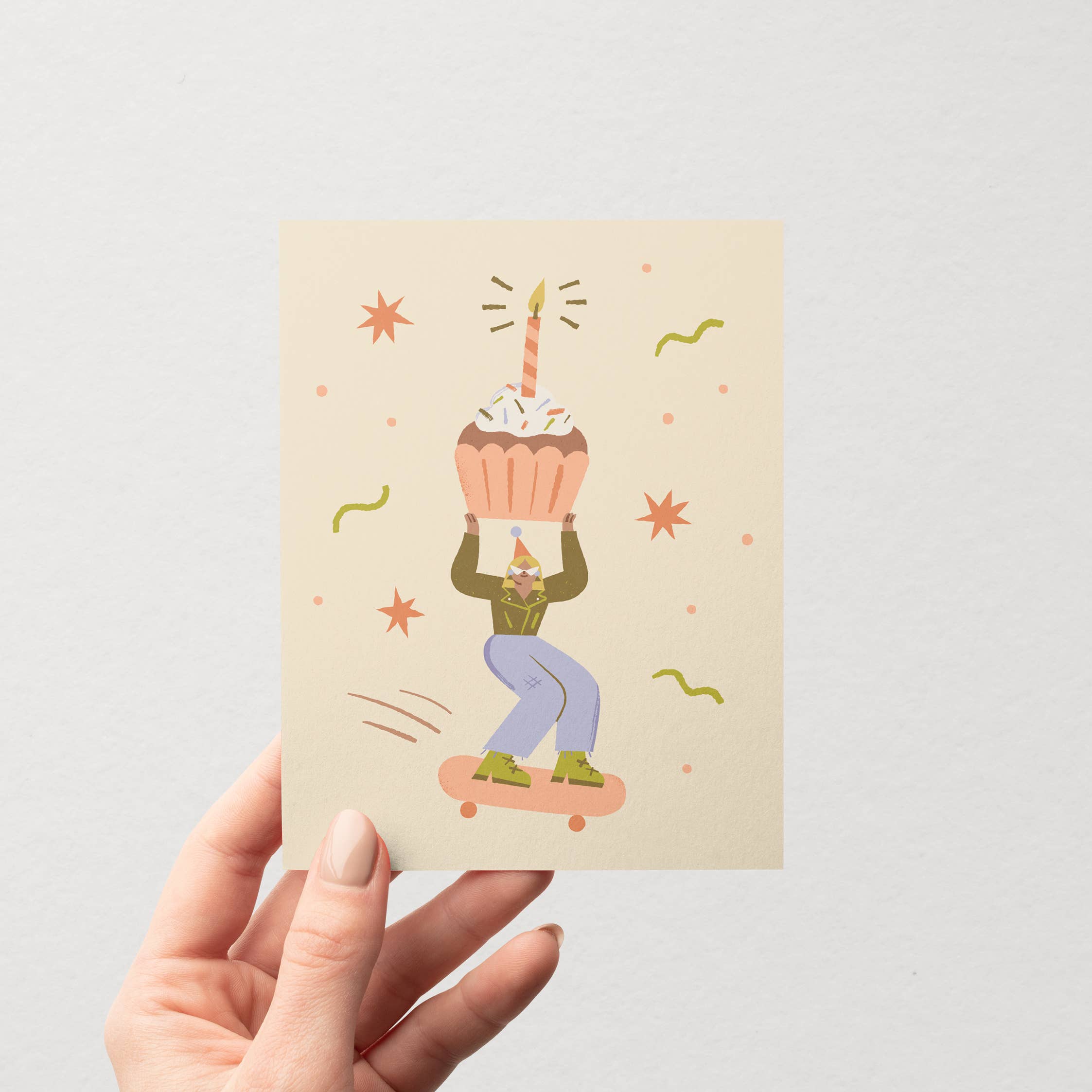 Mimosa Design - Wholesale Birthday Card - Cupcake on Wheels Greeting Card - Birthday Card1