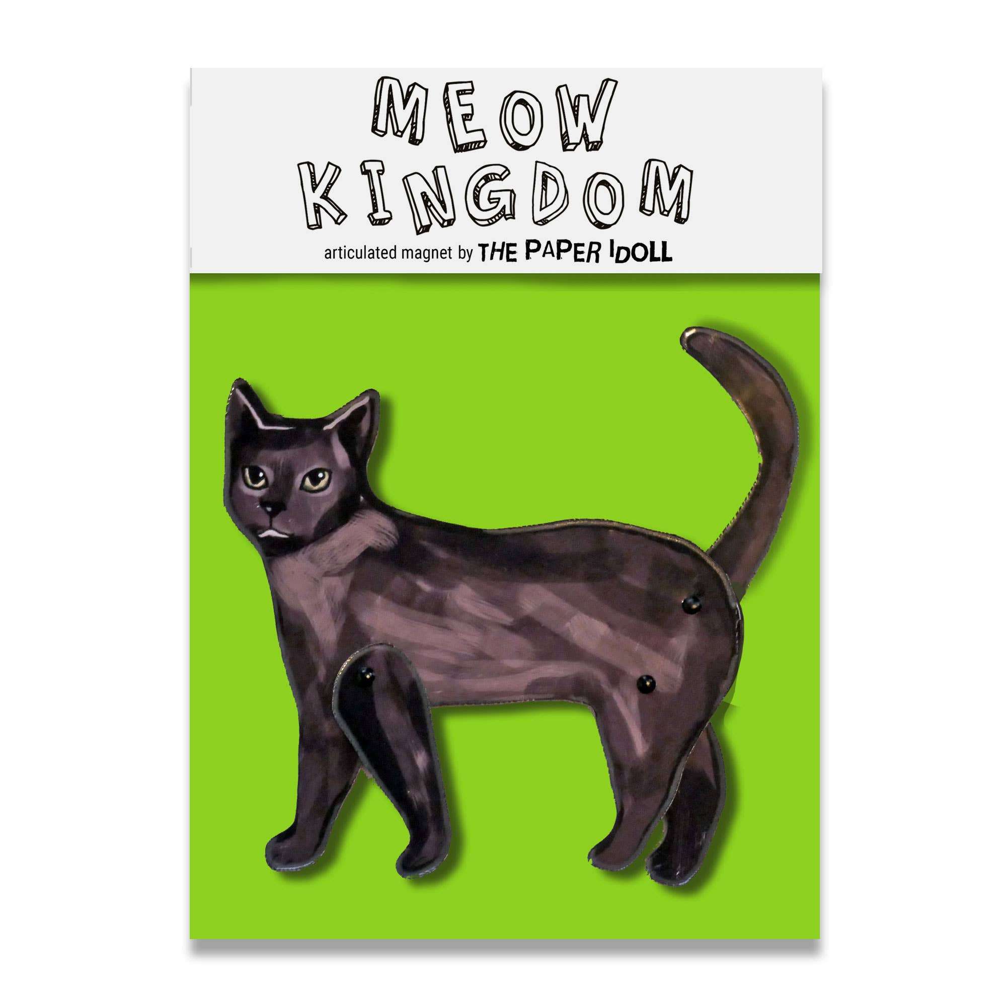 THE PAPER IDOLL – wholesale Magnet – 5 Assorted Articulated Cat Fridge Magnets Cat Kitchen decor.11