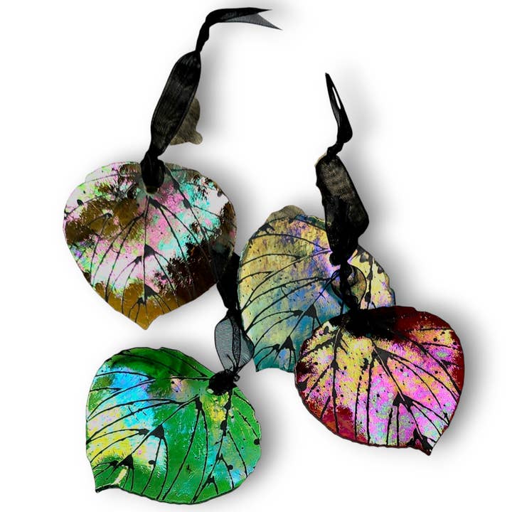Laurel Grey Glassworks - Wholesale Ornament - Artisan Leaf Ornament Collection