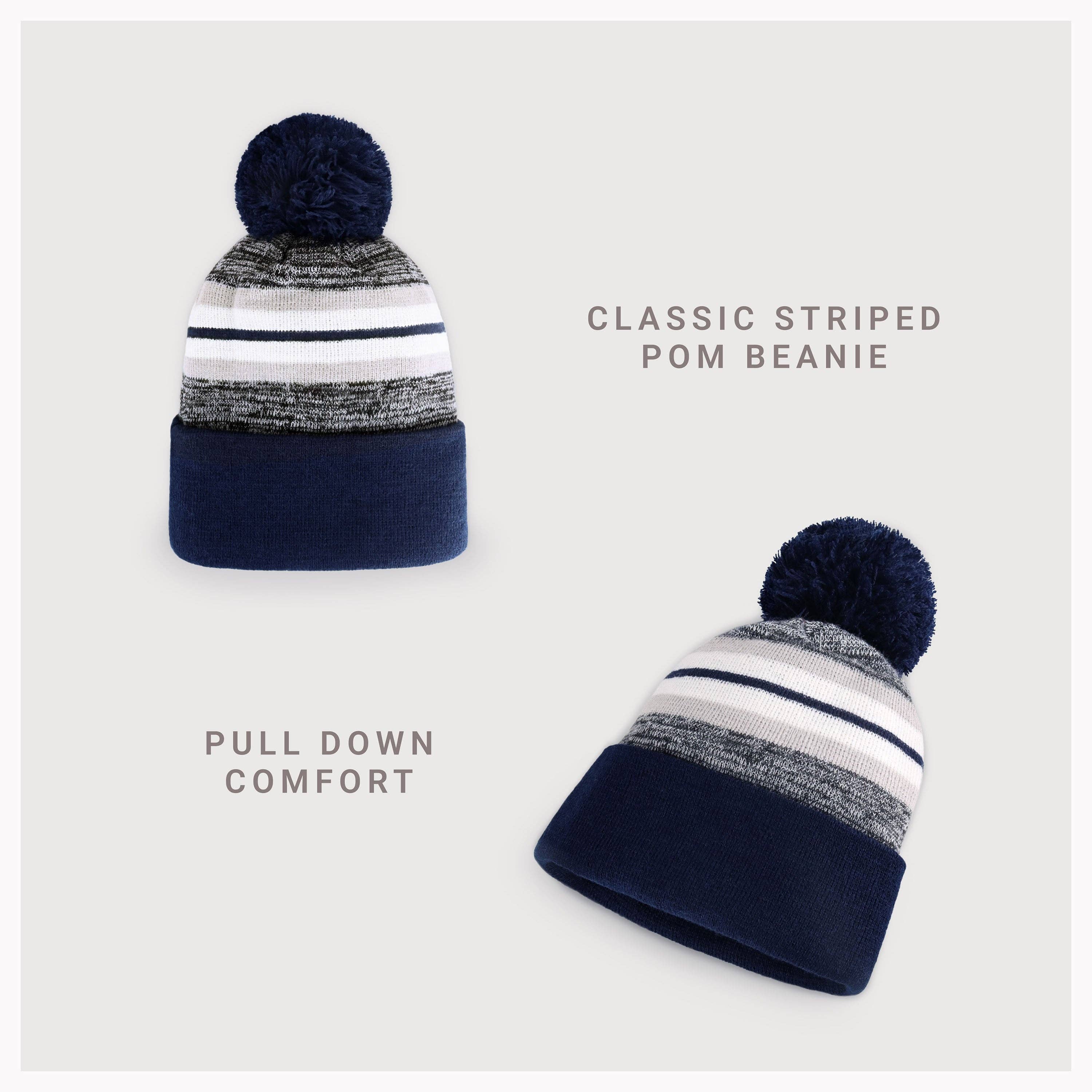 ChoKoLids - Vendita all'ingrosso Berretto - Donna - Berretto sportivo con pompon a righe CHOK.LIDS27