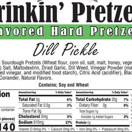 Sweet G's Bakery - Drinkin’ Pretzels - Wholesale Pretzels - Assortment #P-3 Flavored Hard Pretzels (30 - 12oz Bags)5