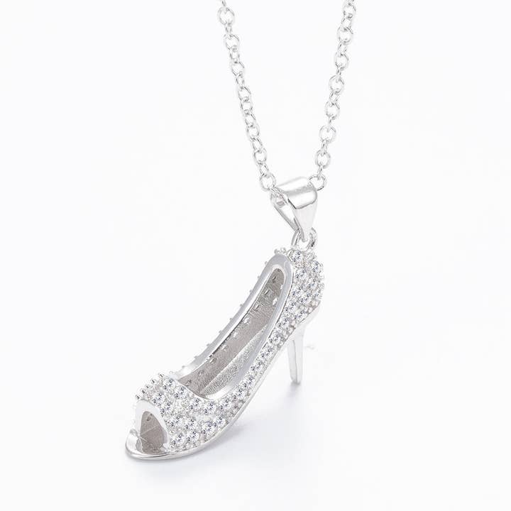 Sterling Silver Stiletto Crystal Pendant Necklace for wholesale by Amy and Annette