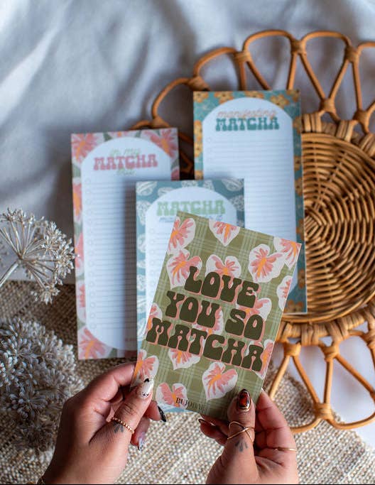 Bujo Bae - Wholesale Notepad - So MATCHA Better I To Do List Notepad PACK4