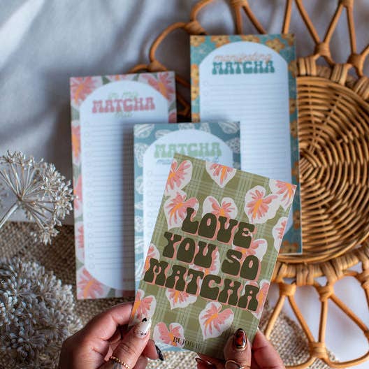Bujo Bae - Wholesale Notepad - So MATCHA Better I To Do List Notepad PACK4