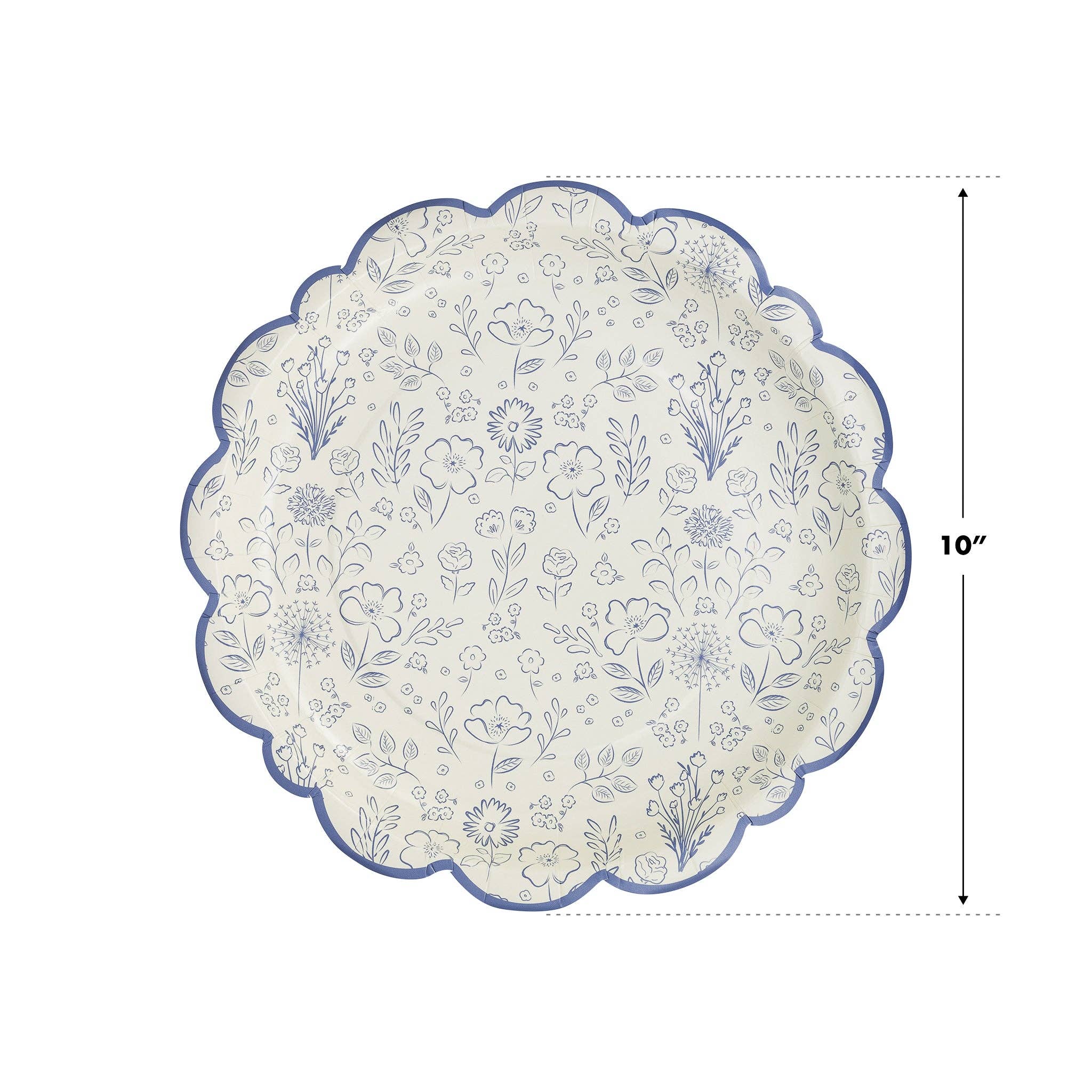 My Mind’s Eye - Wholesale Disposable Plate - PEM1041 - Pembroke Floral 10" Paper Plate4