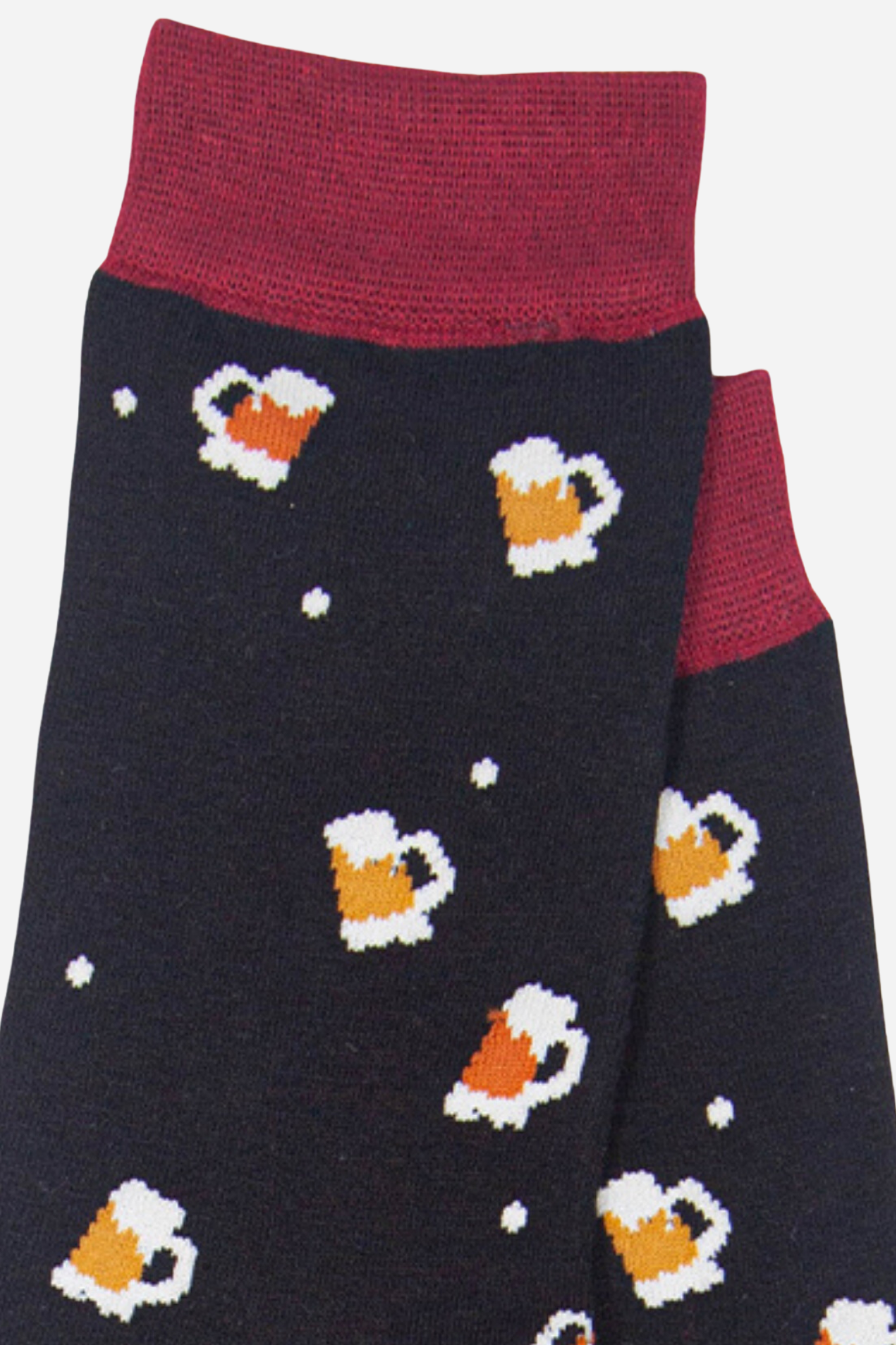 Sock Talk – wholesale Socks – Men's – Black Men's Pint of Beer Print Bamboo Socks2