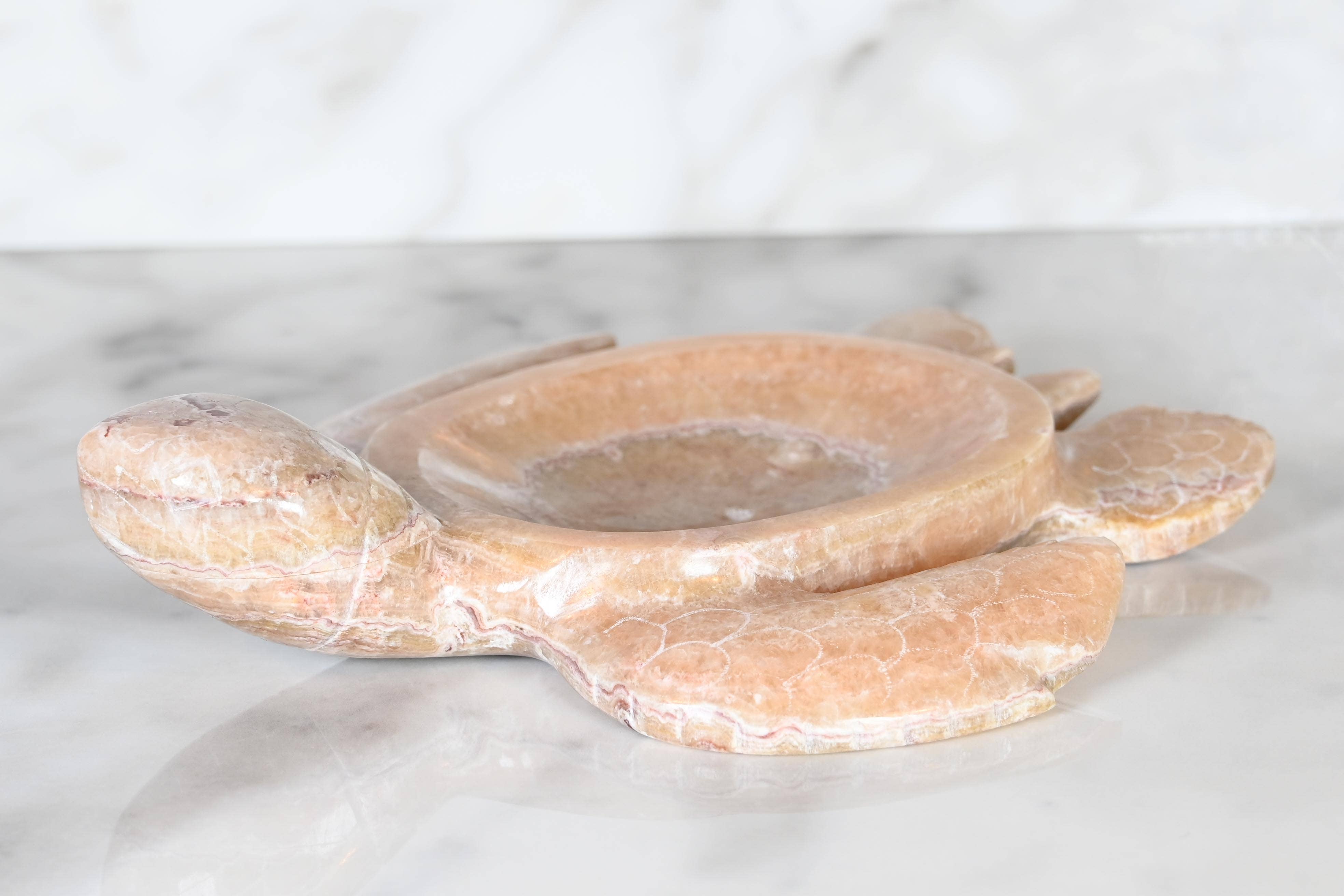 SS handcrafted Art - Wholesale Bath Soap Dish - Marble Turtle Soap Dish 5"