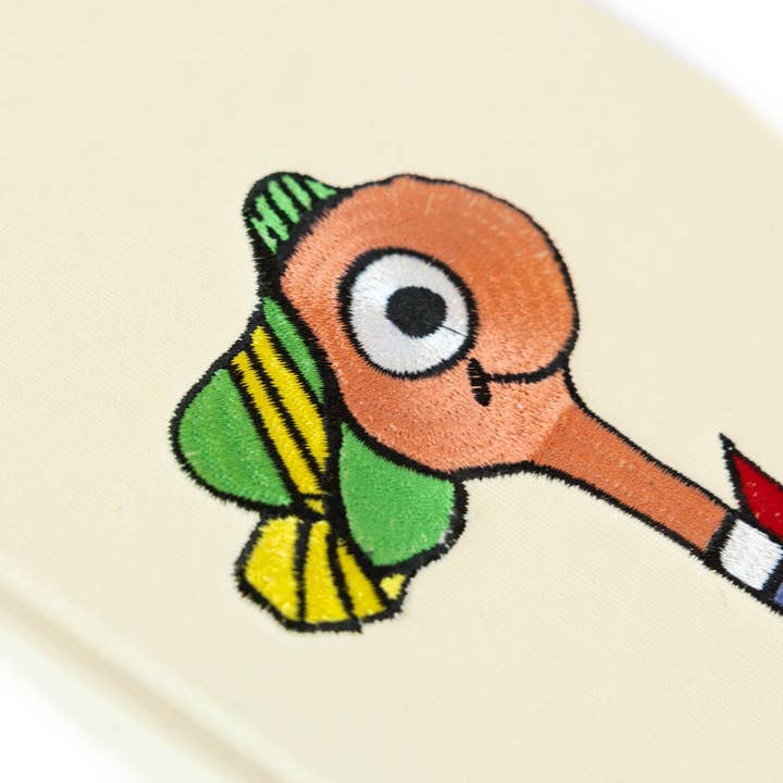 Three Potato Four - Wholesale Journal/Diary - 3P4 x Richard Scarry® - Lowly Worm Embroidered Journal2