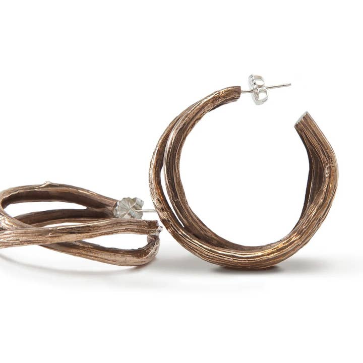 Warm Peony Double Hoops for wholesale by Merzatta