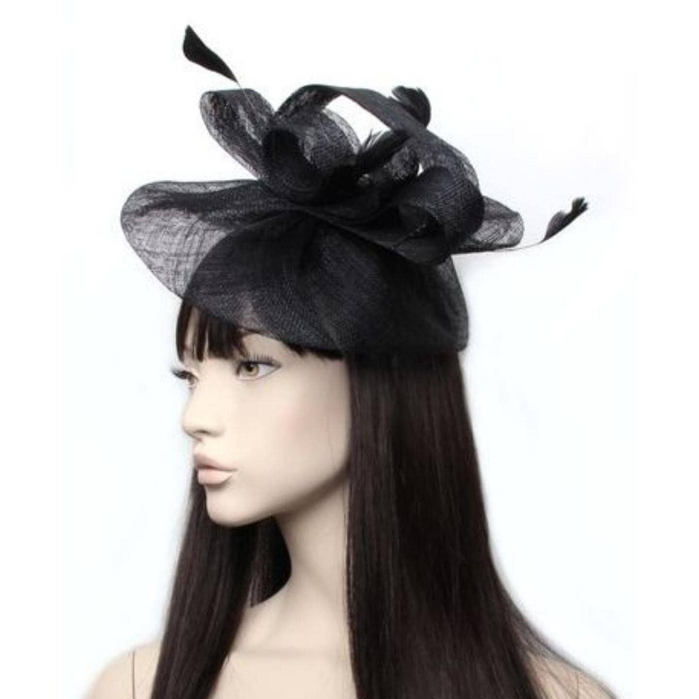 Topkids Accessories - Venta al por mayor Tocado - Mujer - Diadema Fascinator grande para mujer, sombreros fascinadores, sombreros de novia, sombreros de boda, sombreros de carreras de caballos en Aliceband para mujeres, mujeres y niñas7
