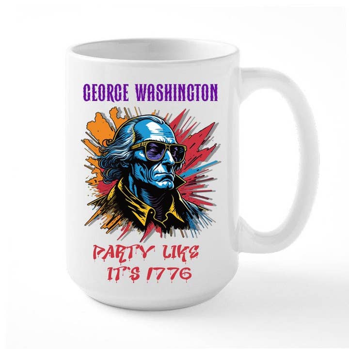 Tasse à café George Washington — Faites la fête comme si c'était 1776 pour la vente par DK Designs