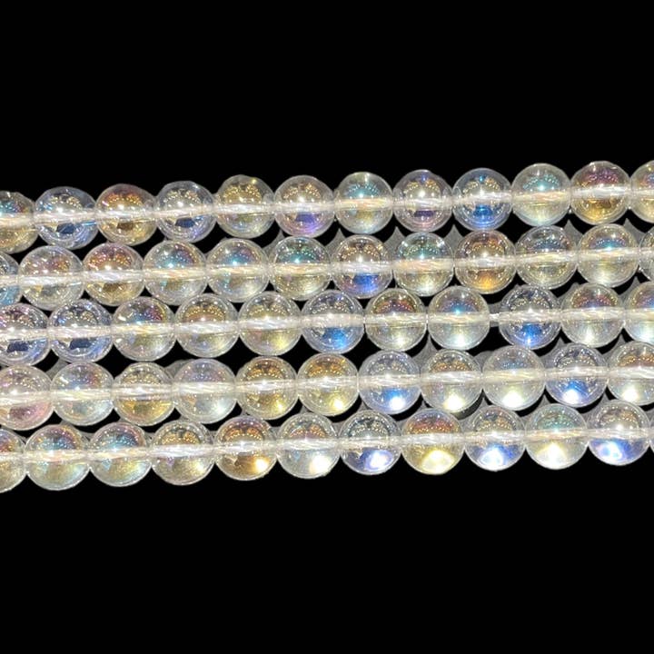 Aqua aura tråd med vita pärlor för wholesale av Foliesbijoux