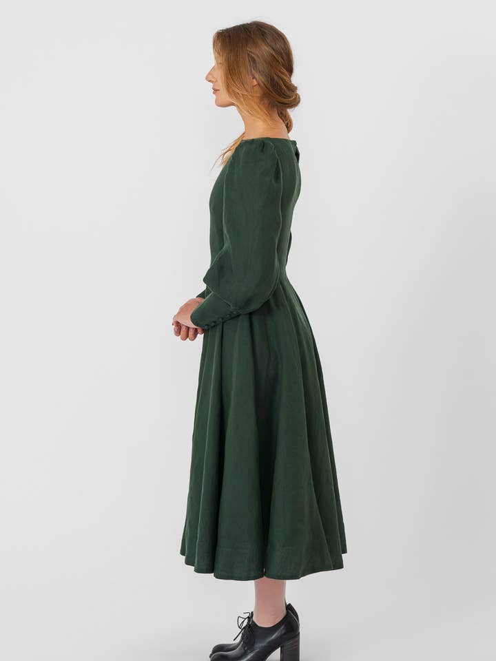 Red Poppy Hawthorn Dress, Long Sleeve for wholesale on Faire43