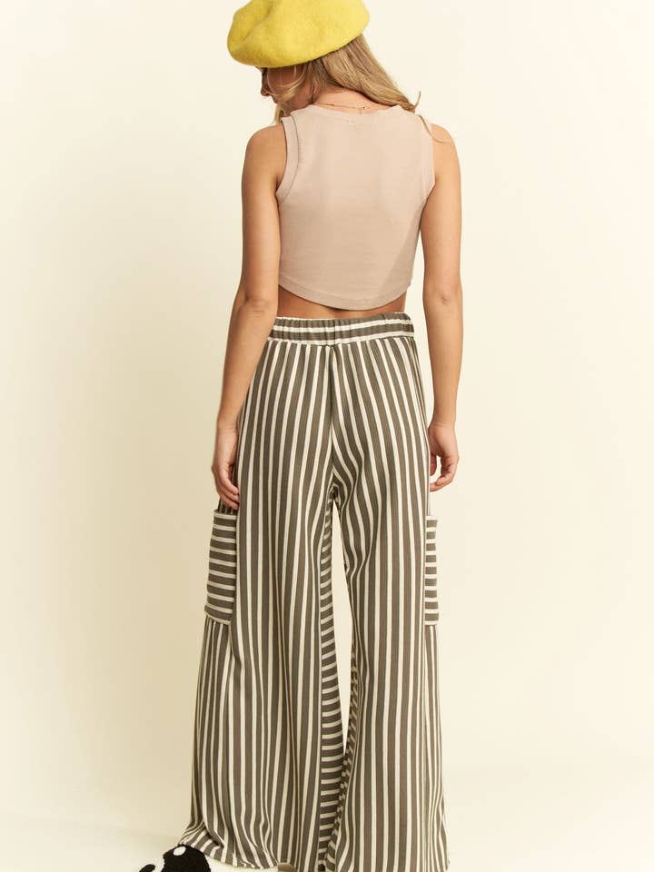 JADE BY JANE - Wholesale Pants - Women's - PLUS SIZE STRIPE WIDE LEG PANTS43