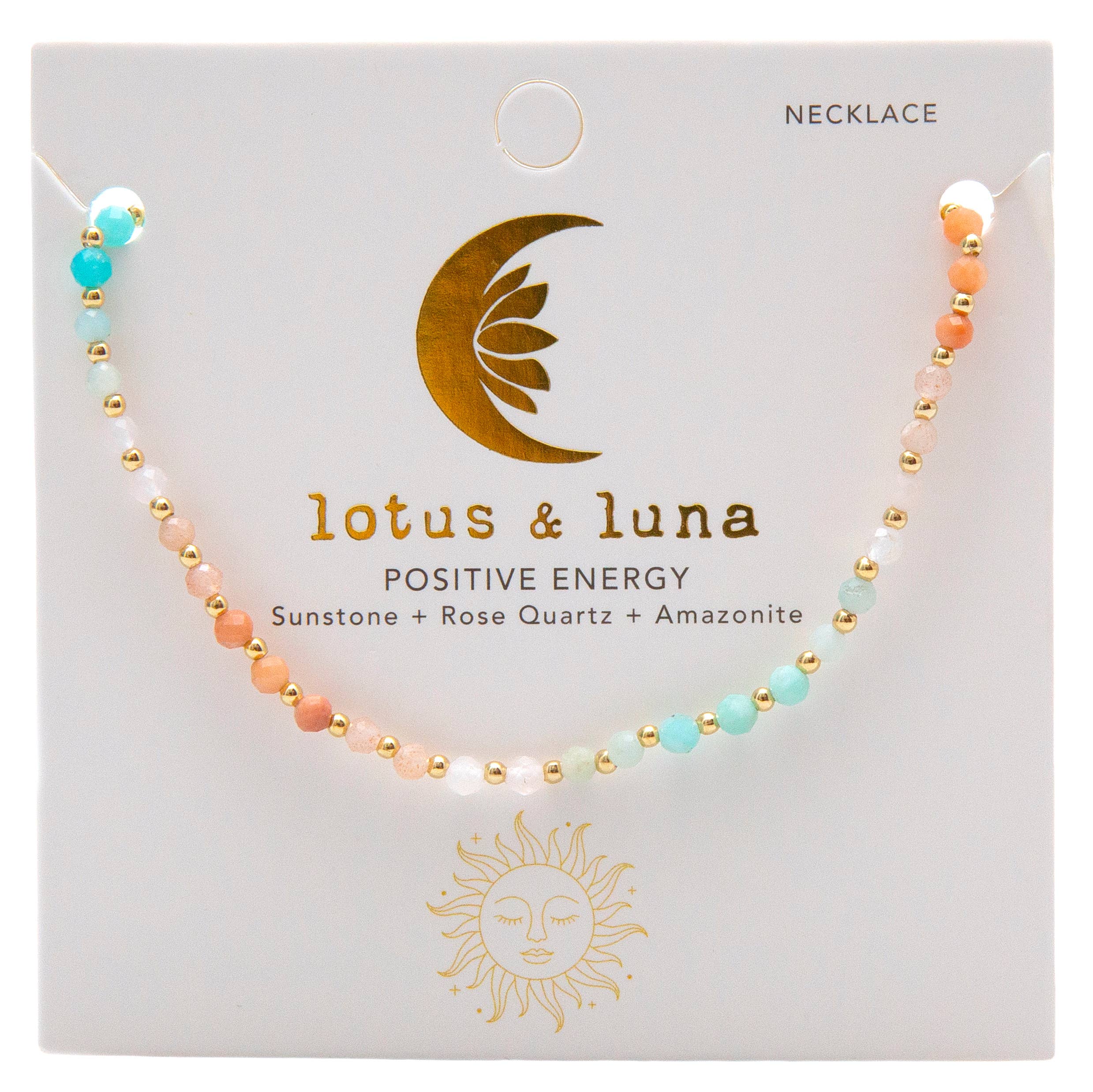 Lotus and Luna - Wholesale Beaded/Pearl Necklace - Positive Energy 3mm Healing Necklace0