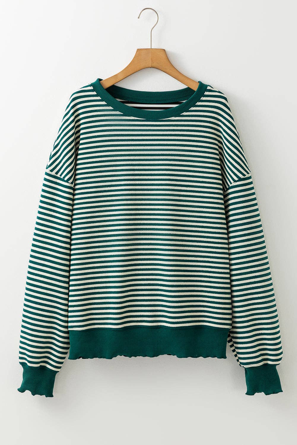 Threaded Pear - Wholesale Knit Top - Women's - Angie Stripe Loose Drop Shoulder Long Sleeve Top14