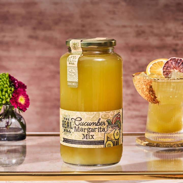 The Real Dill - Wholesale Cocktail Mix/Syrup - Cucumber Margarita Mix, 32 oz1