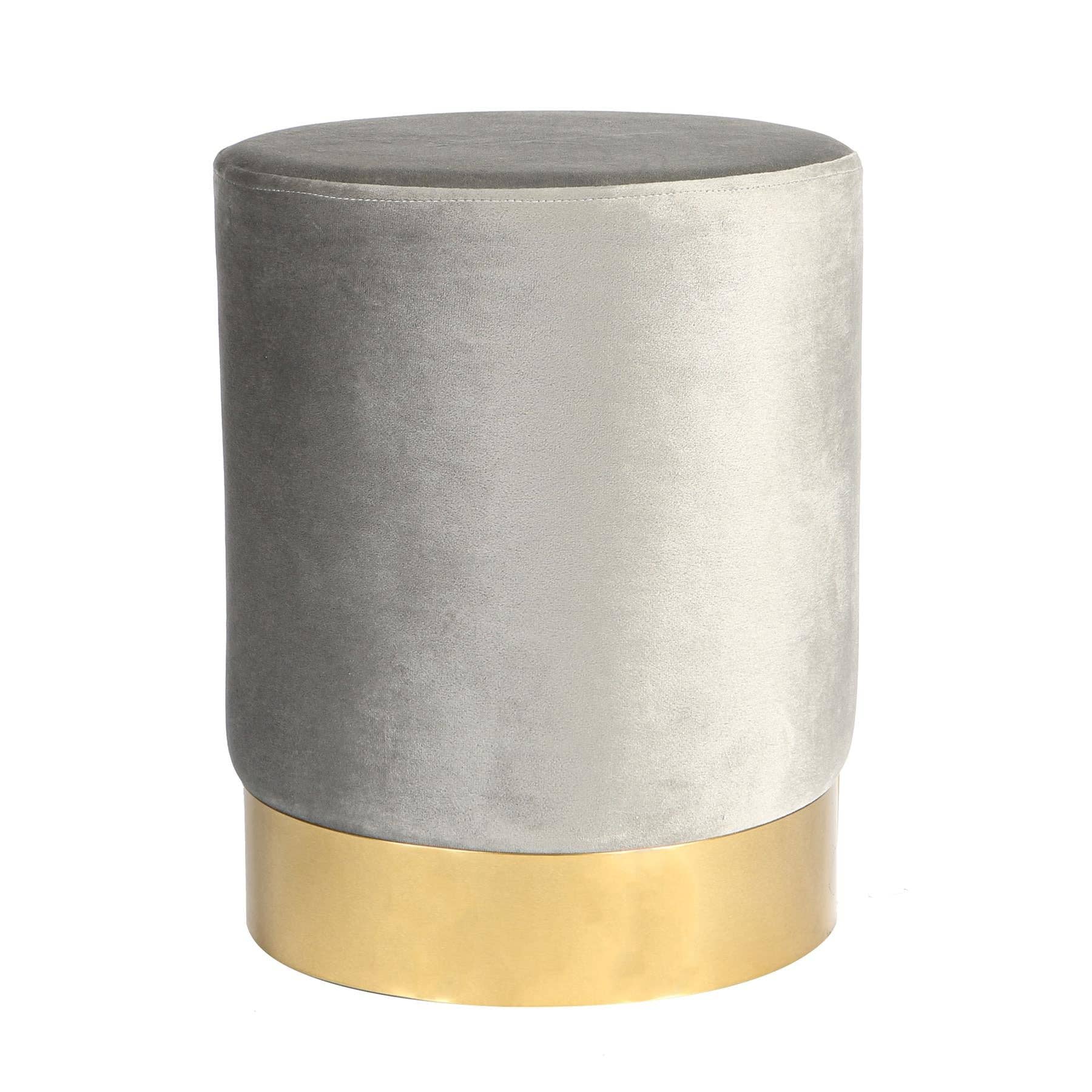 Rinkit Ltd – Großhandel Hocker – Runder samtbezogener Hocker als Fußbank – 29 cm Durchmesser x 36 cm Höhe – von Harbour Housewares7