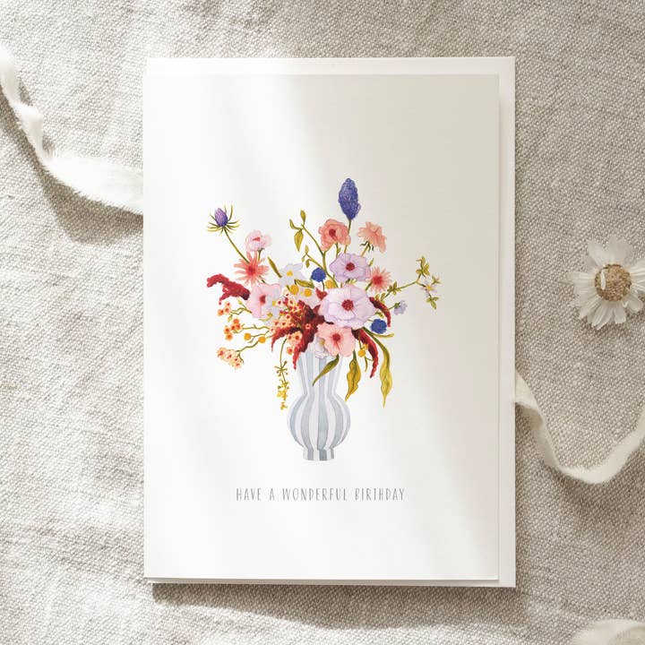 Biglietto d'auguri · Fiori | Meraviglioso Compleanno per la vendita all'ingrosso da parte di Leo La Douce GmbH