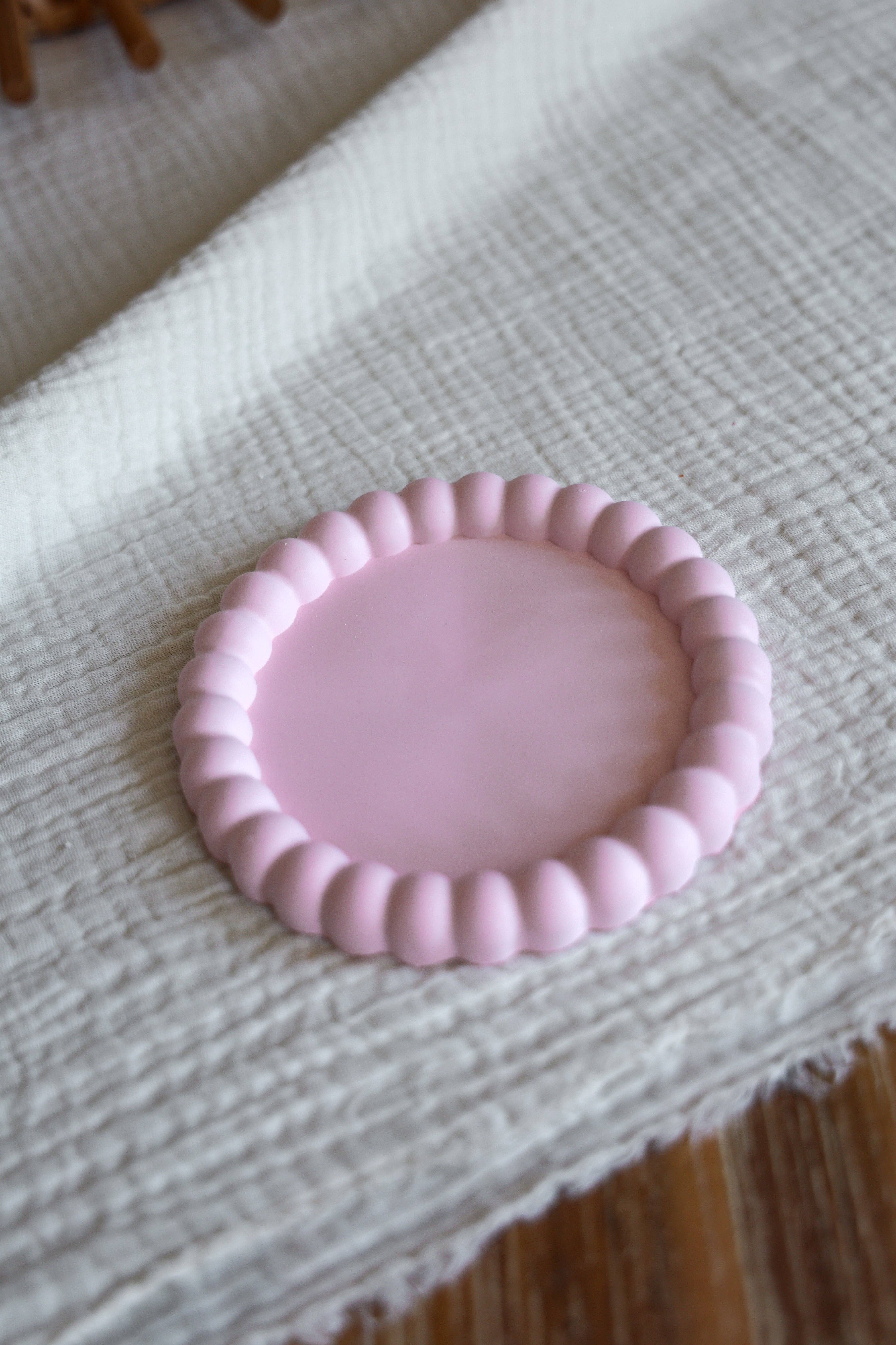 Niki Candle - Vendita all'ingrosso Portagioie - Vassoio rotondo artigianale con bordo a bolle stretto1