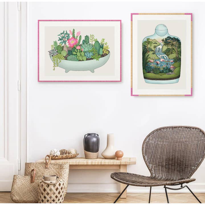 Annie Davidson – wholesale Konsttryck – Sommar Kaktus kruka