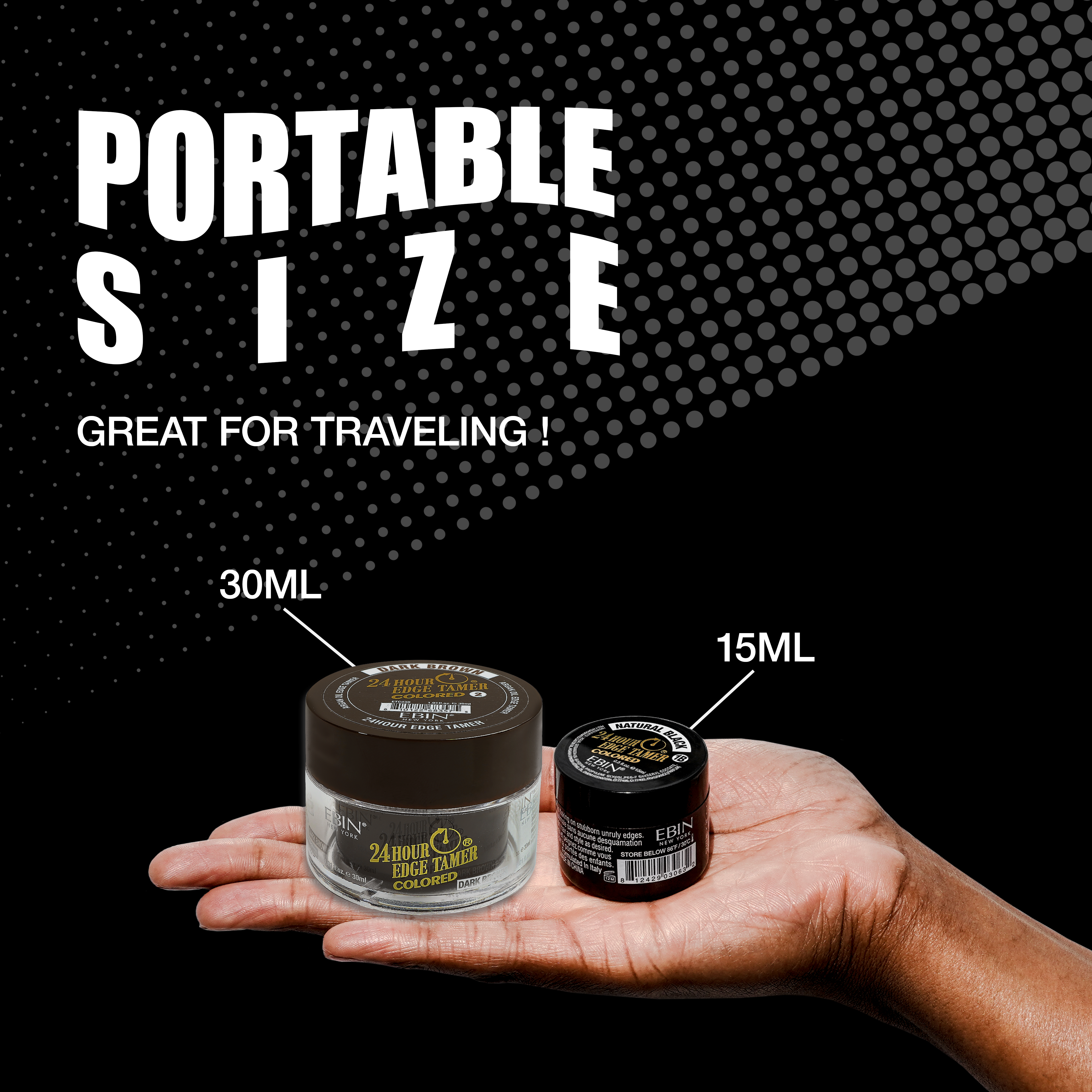 EBIN NEW YORK - Wholesale Hair Styling Gel/Mousse - 24 Hour Colored Edge Tamer - Natural Black7