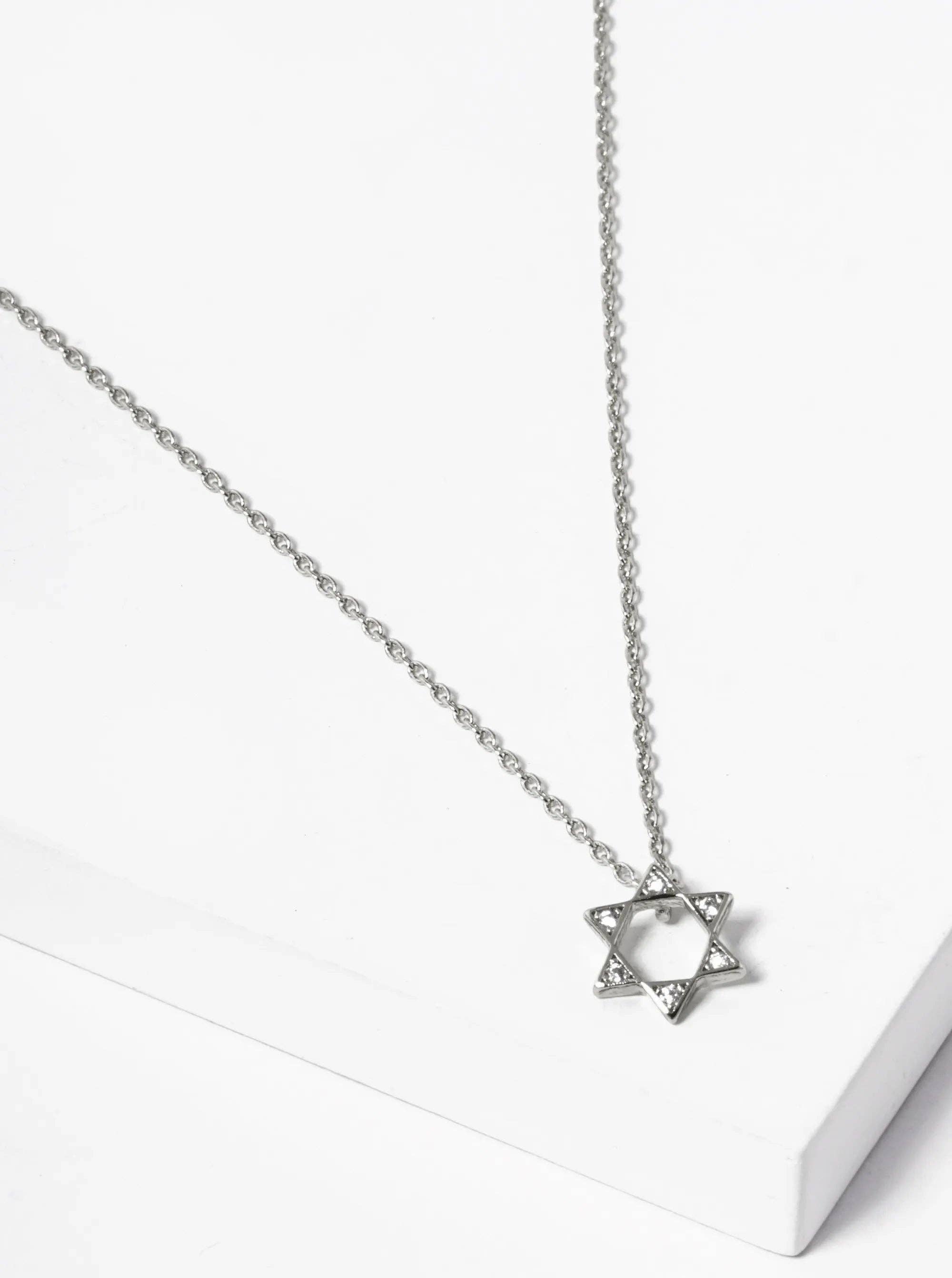 Wild Honey - Wholesale Pendant/Charm Necklace - 18K Gold Dipped Cz Pave Star Of David Pendant Necklace3