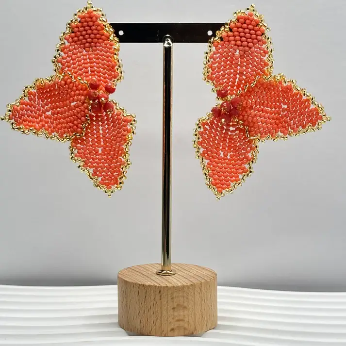 Bellalu Jewelry and Accessories - Wholesale Dangle Earrings - Half Flower Earrings – Modern Floral Statement Jewelry 3