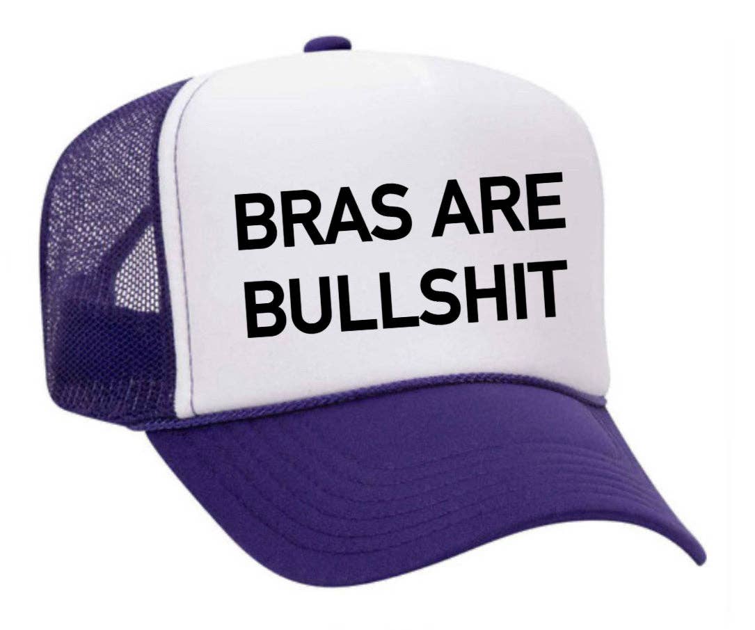 Inappropriate Trucker Hats - Wholesale Trucker Hat - Women's - Bras Are Bullshit Trucker Hat30