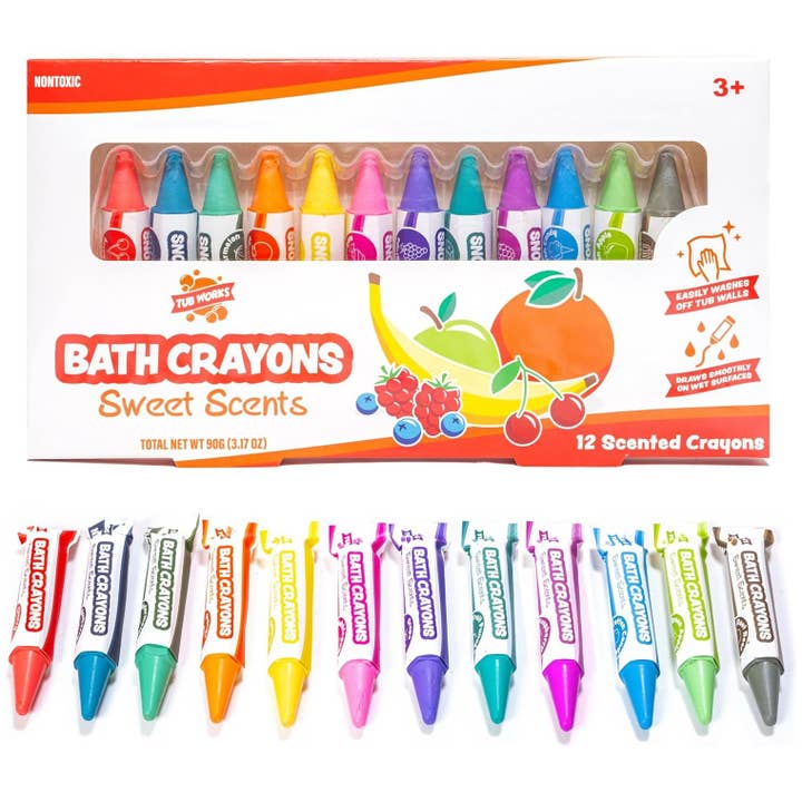 Tub Works® Sweet Scents Smooth™ Bath Crayons Bath Toy, 12 Pack for wholesale by Tub Works LLC