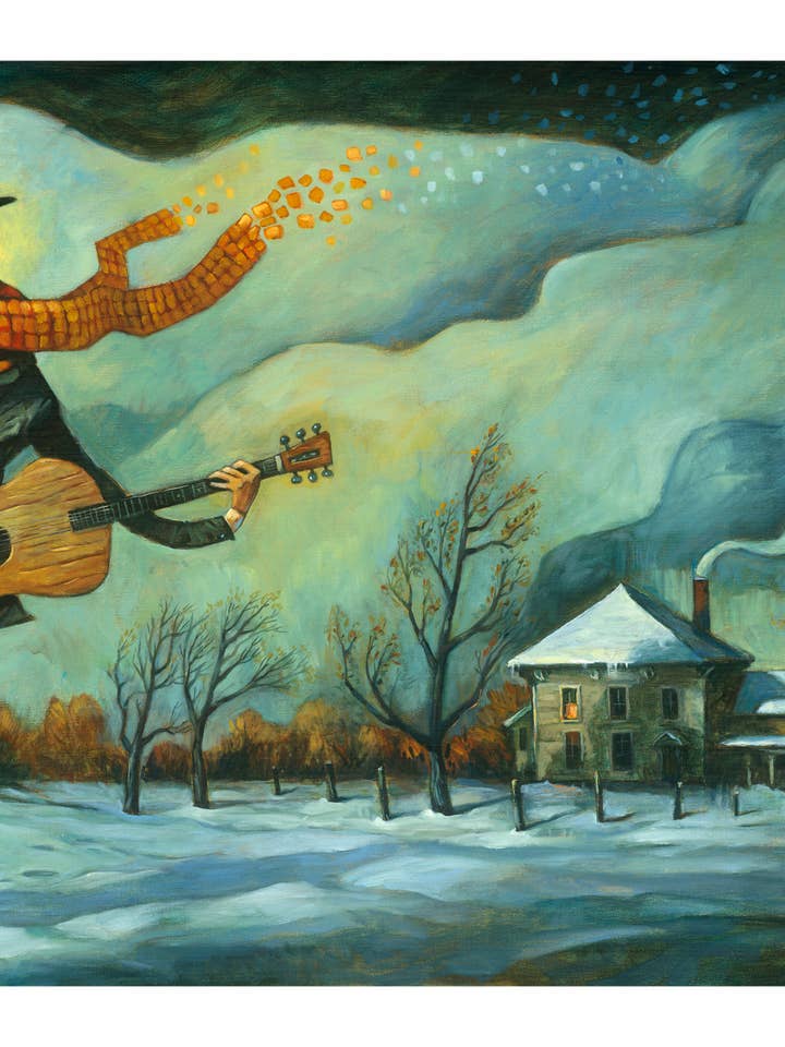 Impression artistique du 8 janvier 19 x 13 pour guitare musicale pour la vente par TIM LEE RABBIT RUN STUDIOS