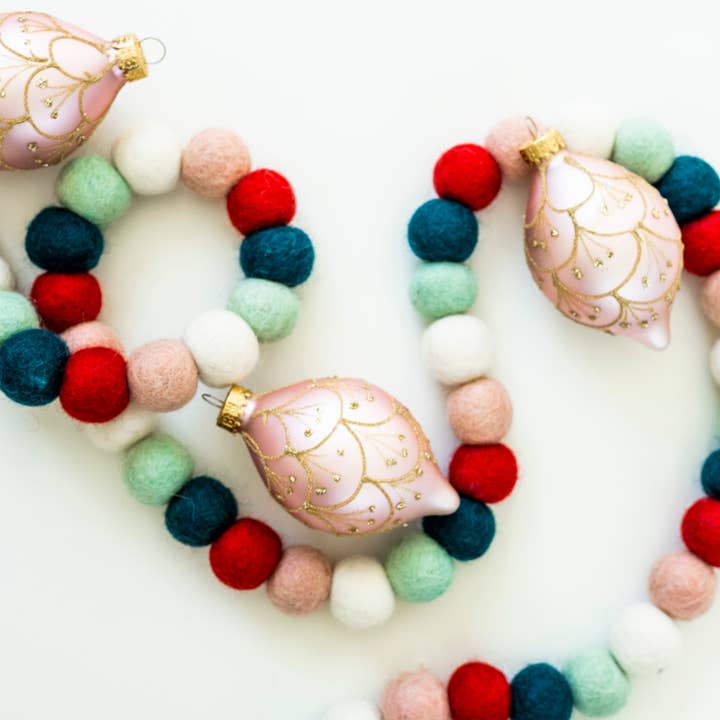 Joy Felts - Wholesale Bunting/Garland - Falalalala Wool Ball Garland