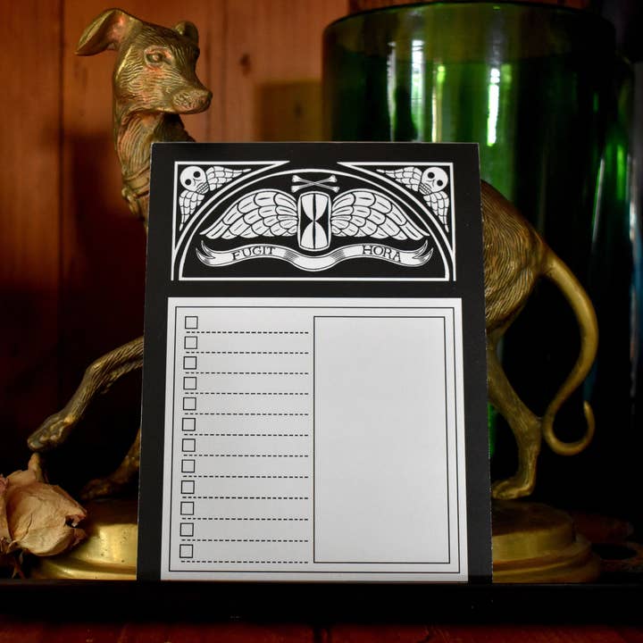 Time Flies Notepad for wholesale by Punched Tin Press