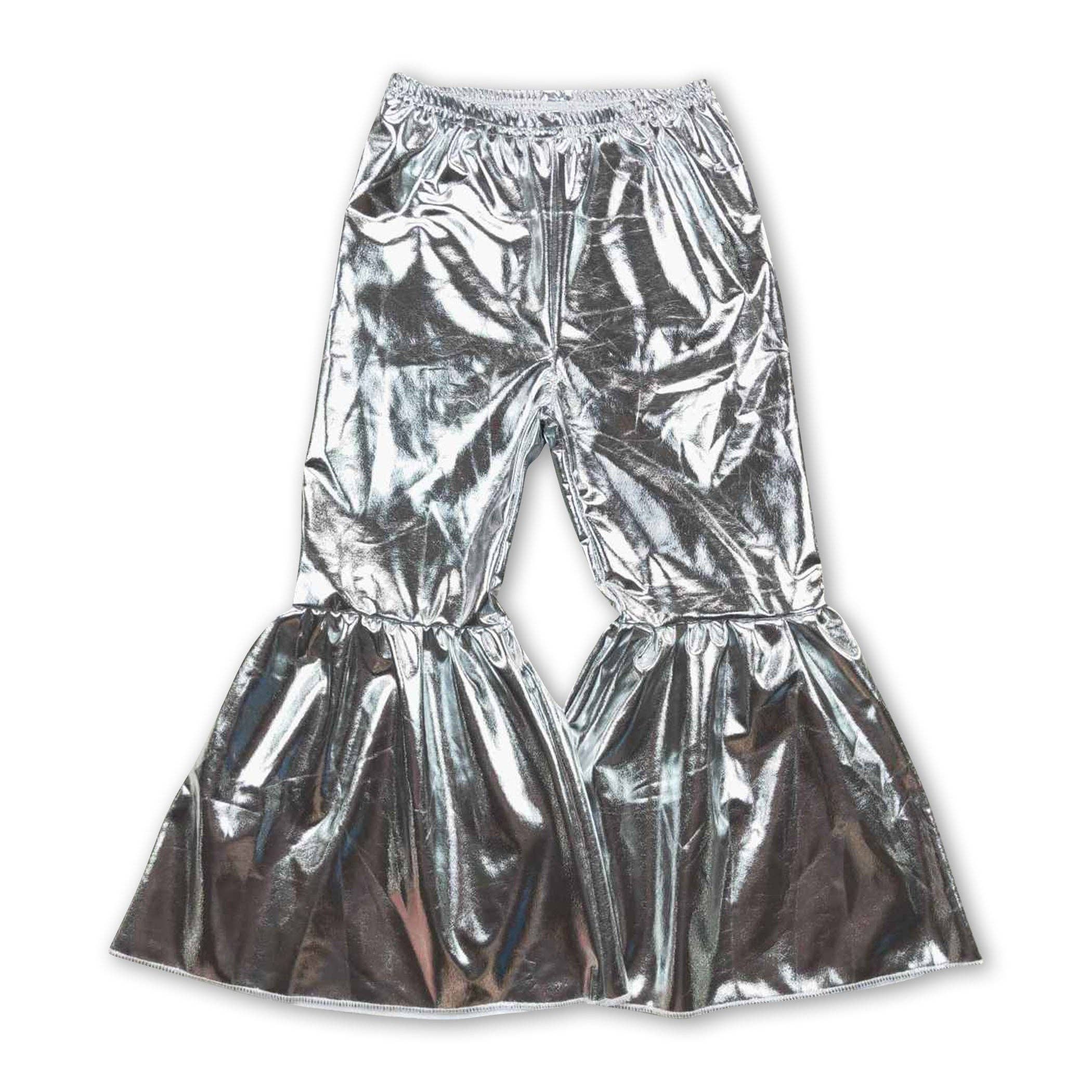 Yawoo Garments - Wholesale Pants - Kids - Silver baby girls bell bottom pants0