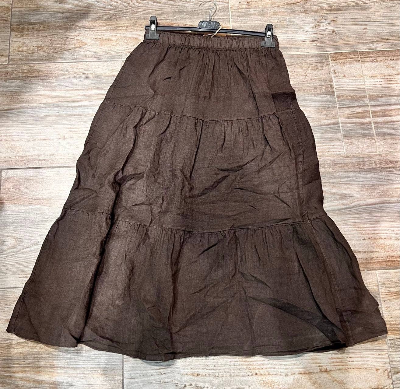 LÉA & LUC - Wholesale Skirt - Women's - 100% Linen Skirt REF. 834810