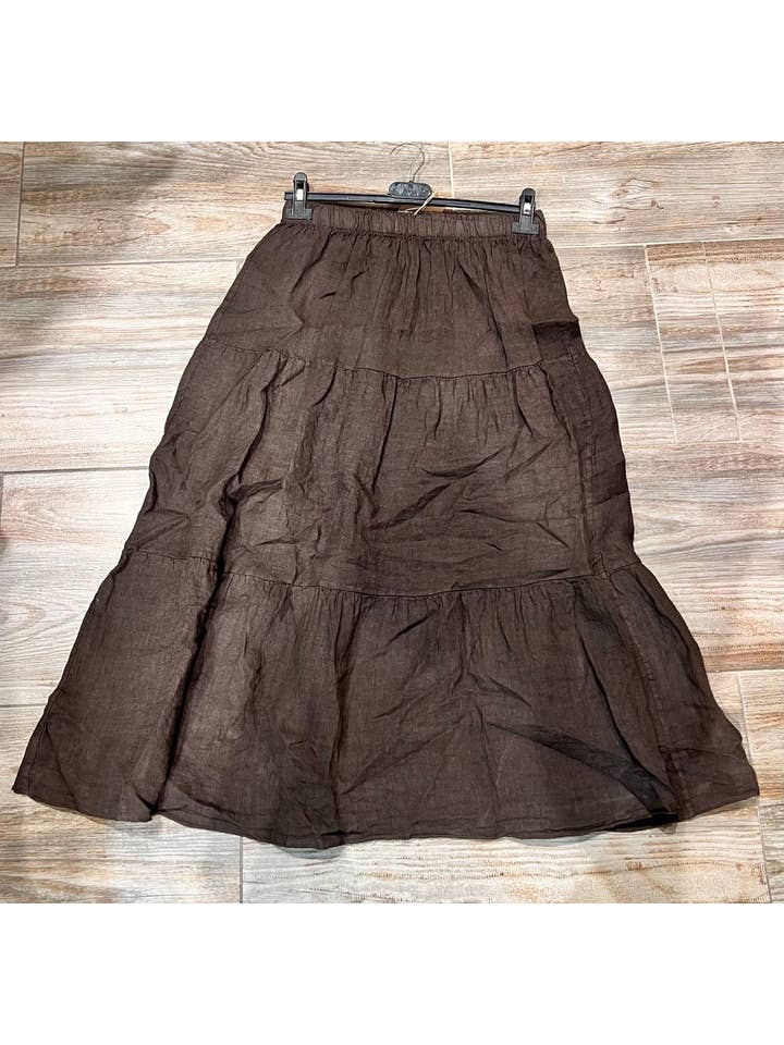 LÉA & LUC - Wholesale Skirt - Women's - 100% Linen Skirt REF. 834810