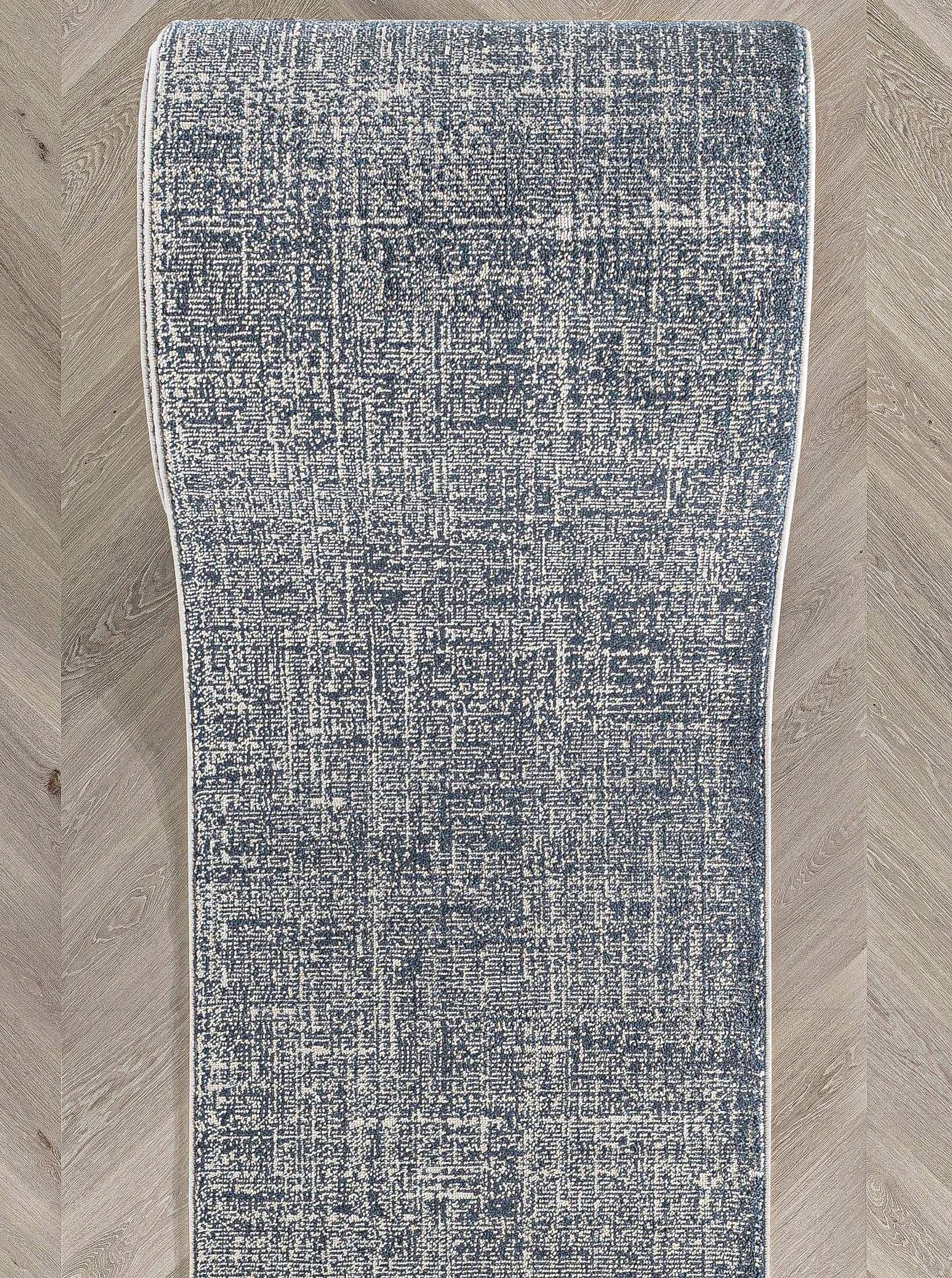Well Woven - Wholesale Runner Rug - Custom Size Hall Stair Runner Como Dark Blue Choose Length1
