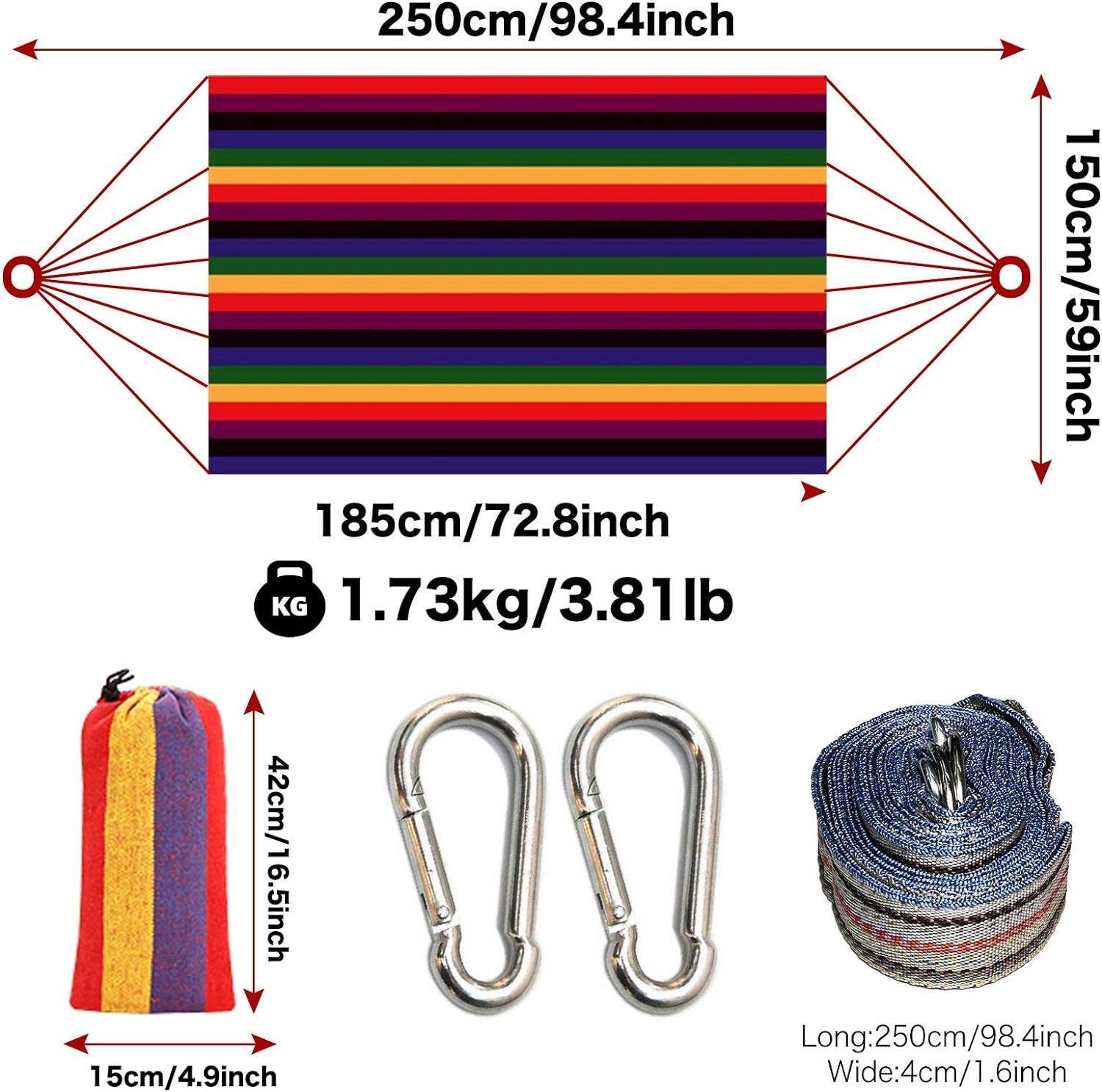 VIGOR - Wholesale Hammock - Portable 2-Person Folding Nylon Swing for Outdoor5