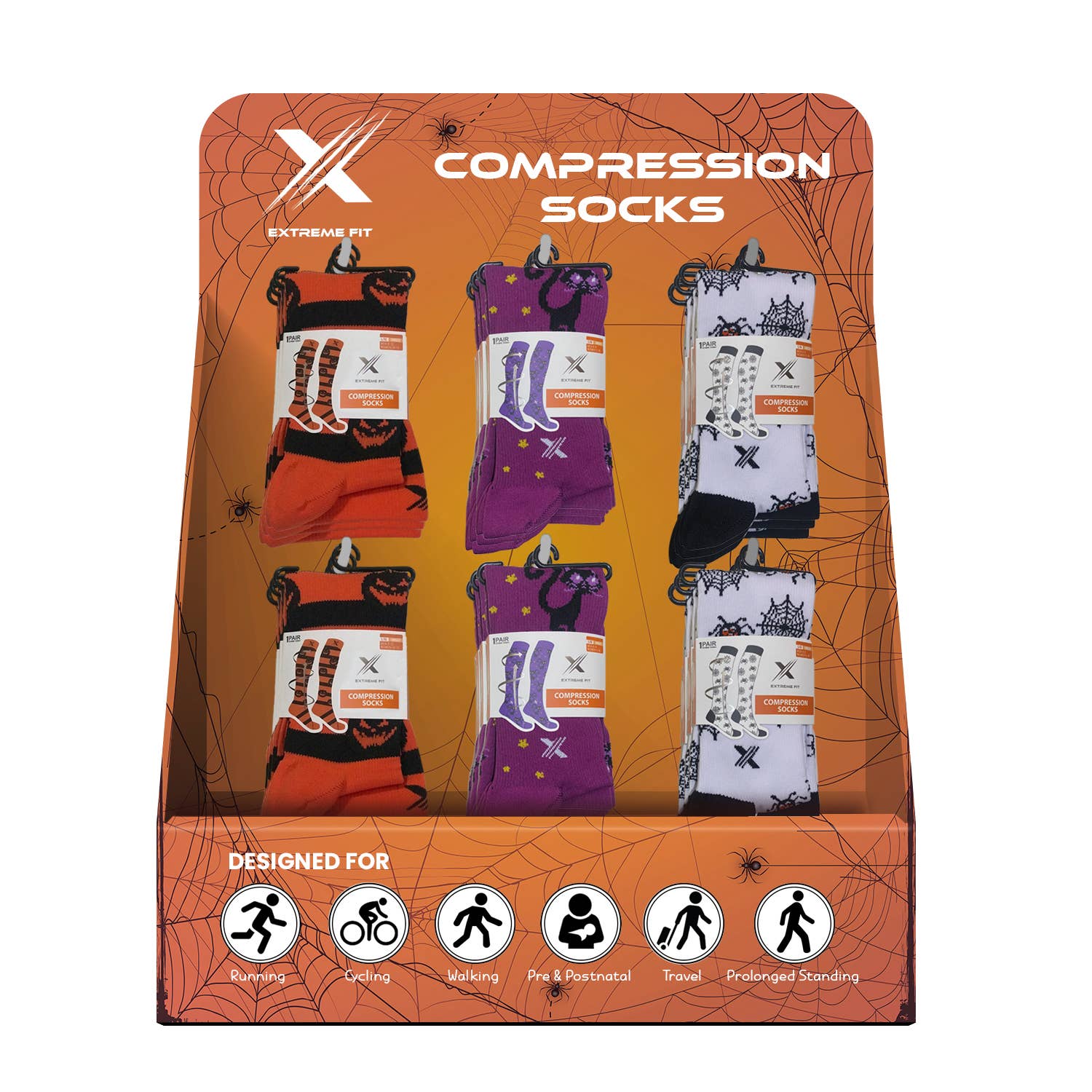 The American Gift Company (TAGCO) - Wholesale Socks - Unisex - HALLOWEEN SOCKS WITH FREE DISPLAY (24-PAIRS)3